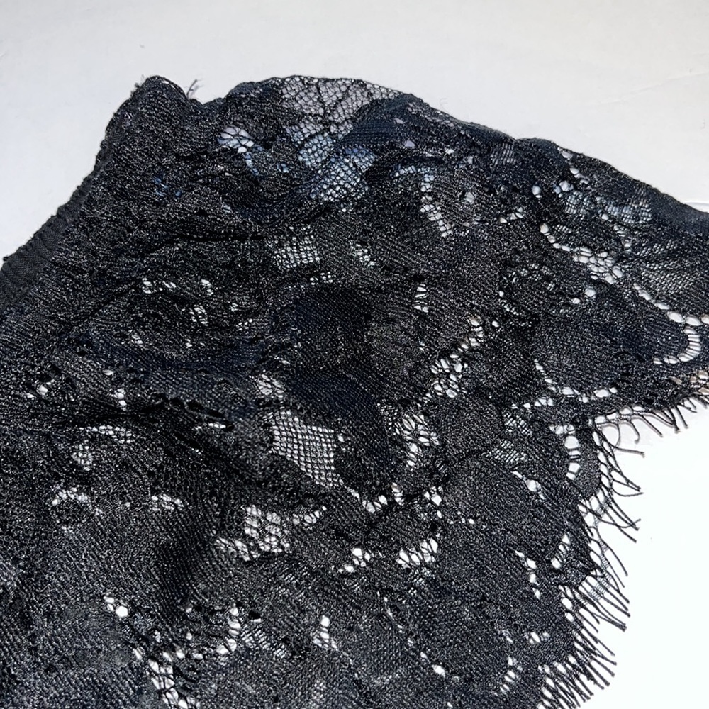 Hollister blouse-small- black lace off the shoulder crop top. - Picture 3 of 6